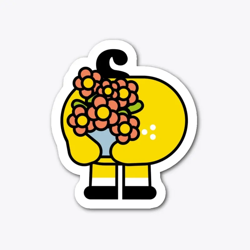 Chipp flowers, sticker